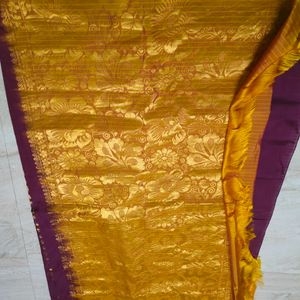 Beautiful Vintage Purple Pattu Saree