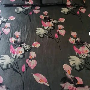 Double Bedsheet With 2 Pillow Covers