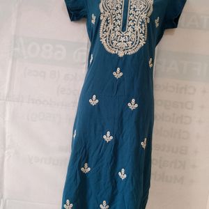 Thread Work Kurti Pant Set