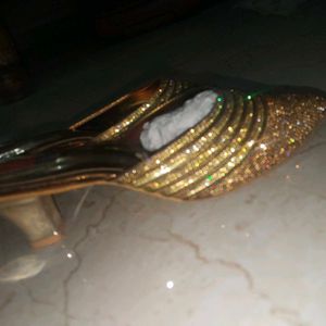 Shiny Bridal Golden Sandal 👡 ✨