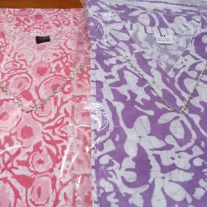 2 Pc Cotton Kurti Pant 42 Size