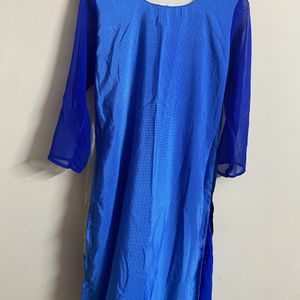 Women Straight Blue Kurti