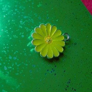 A Neon Green Flower Locket, Scrunchie ,star Ring