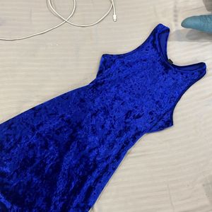 Forever 21 Blue Velvet Bodycon Dress