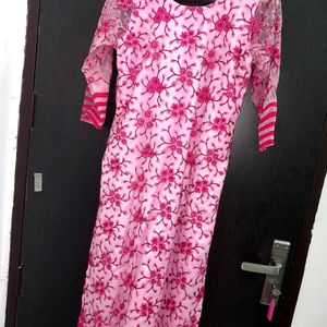 Net Embroided Kurta