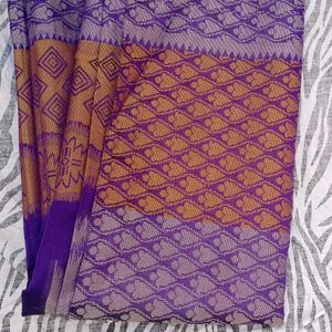 violet colour saree