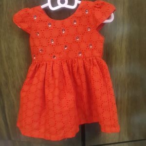 Red Cotton Frock