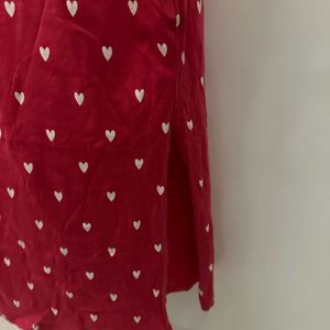 M&S 16 pink Heart Dress With Side Slit