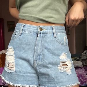 Denim Shorts By Shein