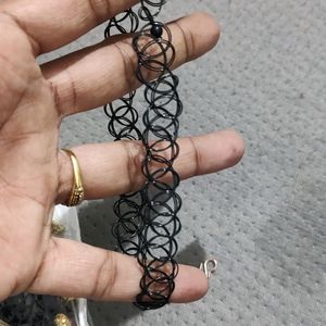 2 Black Trendy Chocker