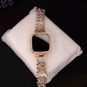 Fashion Rose Gold Square Stone Woked LED