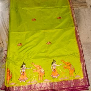 Art Silk Saree With Blouse Pices Good Design