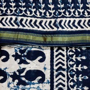 New Indigo Pure Cotton Saree 2