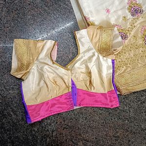 Saare With Blouse Set Beutiful Colour