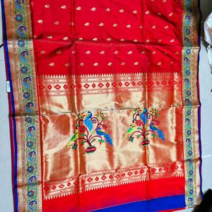 New Paithani Saree With Blouse Piece