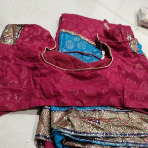 Festive Saree With Ready Blouse Sale