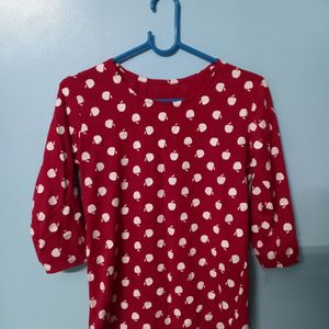 Women or Girls Red Top