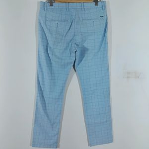 Light Blue Checks Cotton Pant (Men's)