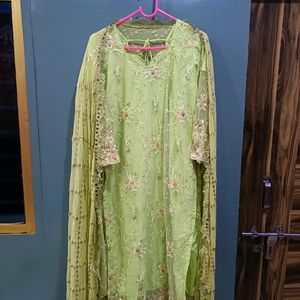 Pakistani Fully Zari Work Kurta Set