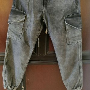 Denim Jogger Pants