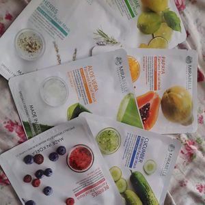 Mirabelle Sheet Mask Pack Of 6 (Each 25 ml )