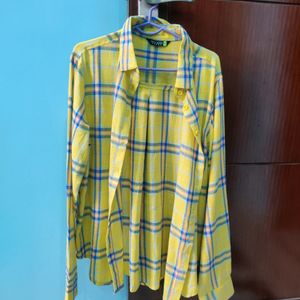 Yellow check Shirt