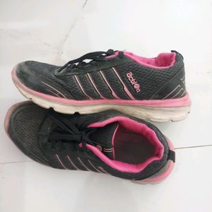 Black And Pink Action Shoes