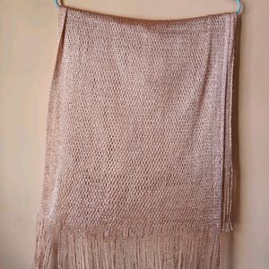 Shimmery Pinkish Golden Scarf 🧣