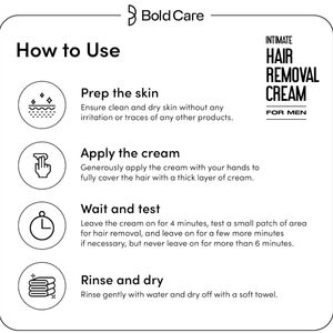 Bold Care Hair Removal Cream for Men 100Ml