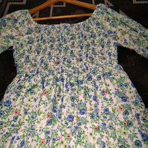 Victorian Disty Floral Print Dress