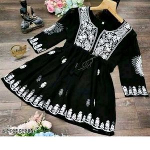 Black Trending Chikankari Kurti