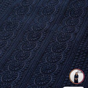 Anouk Navy Blue Kurta With Chikankari Print