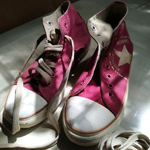 All Star First Copy Canvas Maroon Angle Shoe.