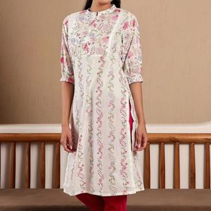 W for Woman Women's Cotton Straight Kurta