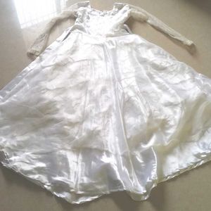 White Colour Wedding Frock For Girls