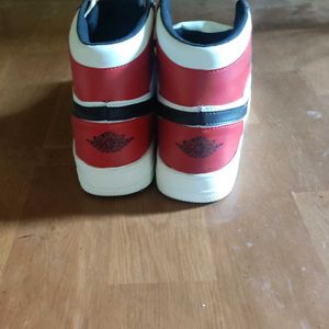 White Red Jordan Copy Sneakers