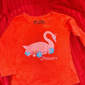 Red Tshirt For Baby Girl 12-18 Months Old