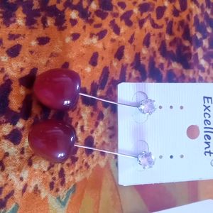 Red And Purple Earrings