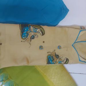 Silk Suit With Dupatta And Salwar