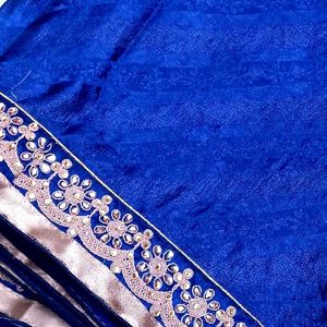 Navy Blue Party Wear Saree 💙