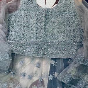 Designer Bajirao Mastani Dress Grey Colour