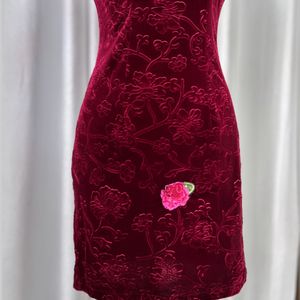 Korean Oriental Velvet Dress