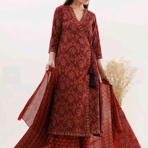 Red Kurta Set