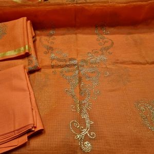 3PC Coral  Unstitched Salwar Kameez  Suit Material