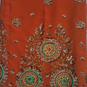 Full Worked Saree With Unstitched Blouse