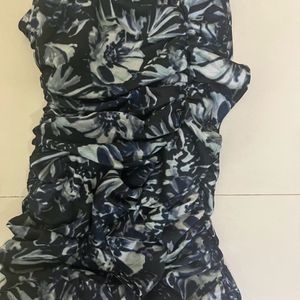 ZARA ruffled bodycon tube dress