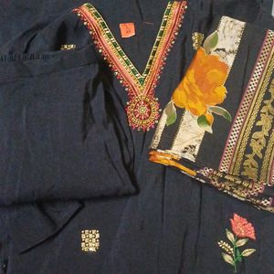 Navy Blue Kurta Set And Suits