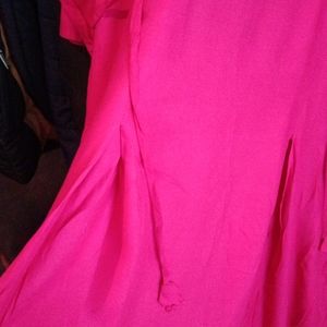 Long Rose Pink Dress For Women