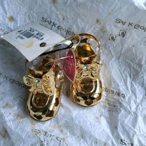 24 K Gold Plated Swaroski Crystal Shoes