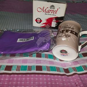 Gift Set New -- Coffe Mug -++ Lavender Pouch